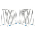 Reusable Storage Bags Rack, Drying Rack for Storage Bags, Stainless Stand for Reusable Freezer Containers & Vacuum Sealer Bags , File Organizer Desktop Storage, Kitchen Storage & Organization (Silver)