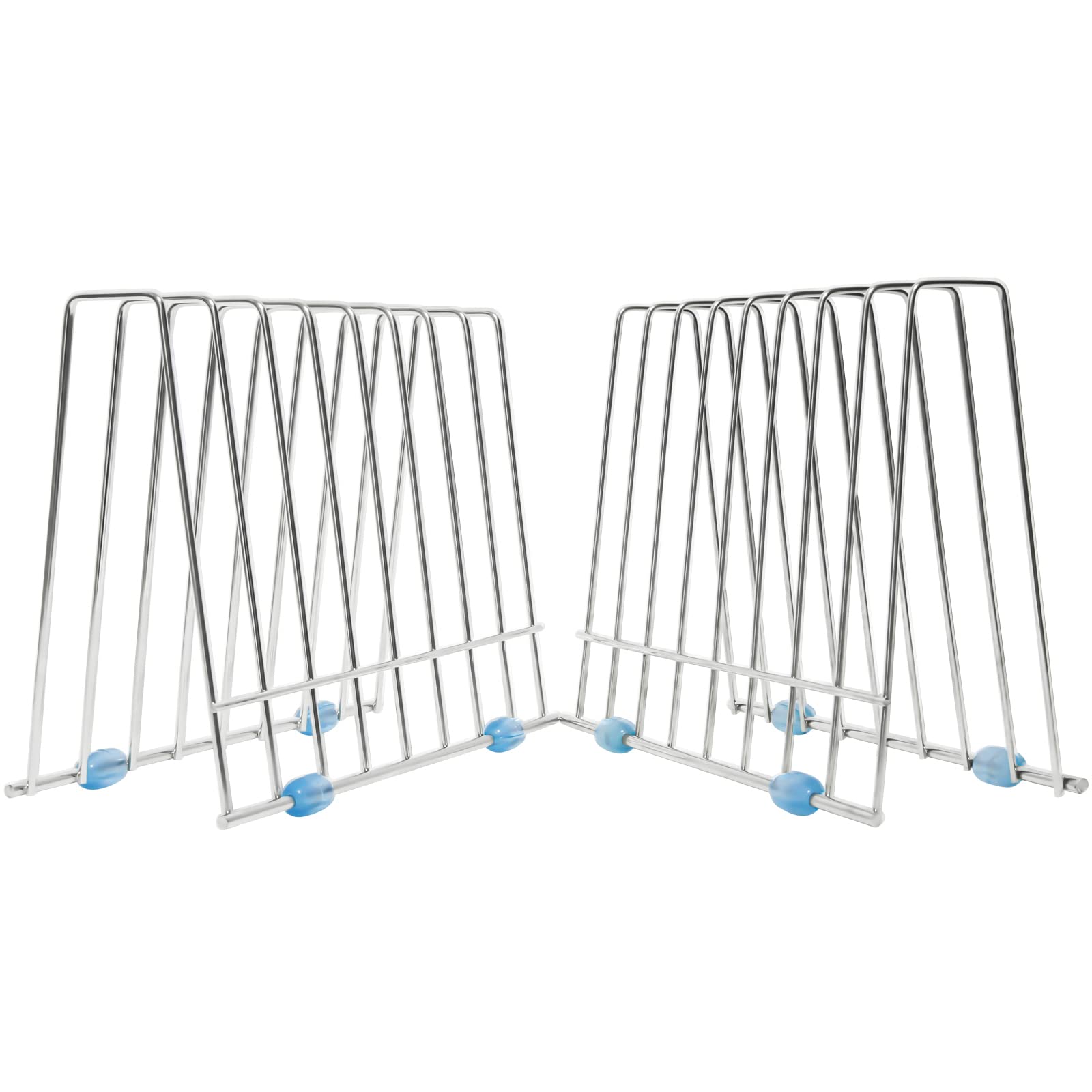 Reusable Storage Bags Rack, Drying Rack for Storage Bags, Stainless Stand for Reusable Freezer Containers & Vacuum Sealer Bags , File Organizer Desktop Storage, Kitchen Storage & Organization (Silver)