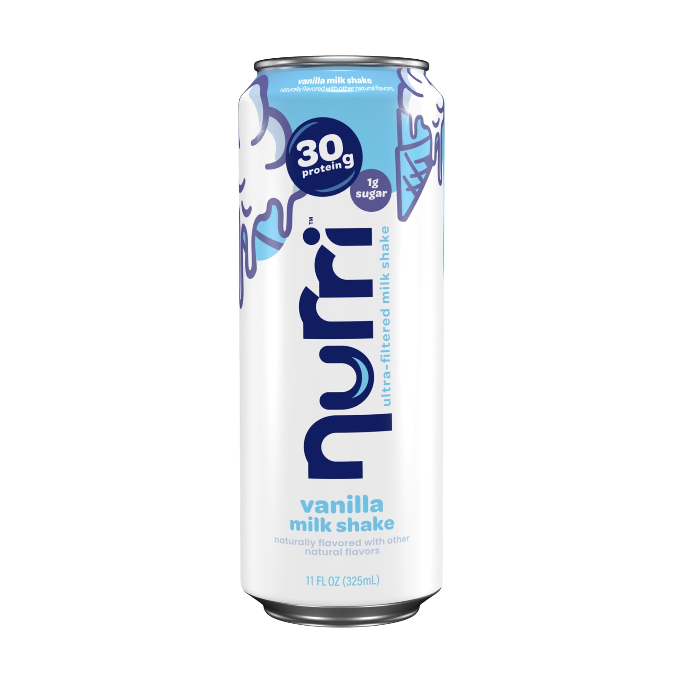 Nurri - 30g Protein Ultra Filtered Milk Shake – Mocha- with Caffeine for Energy, Lactose Free, Low Sugar, 150 Calories, 10 Vitamins and Minerals - 11 fl oz, 10 Cans