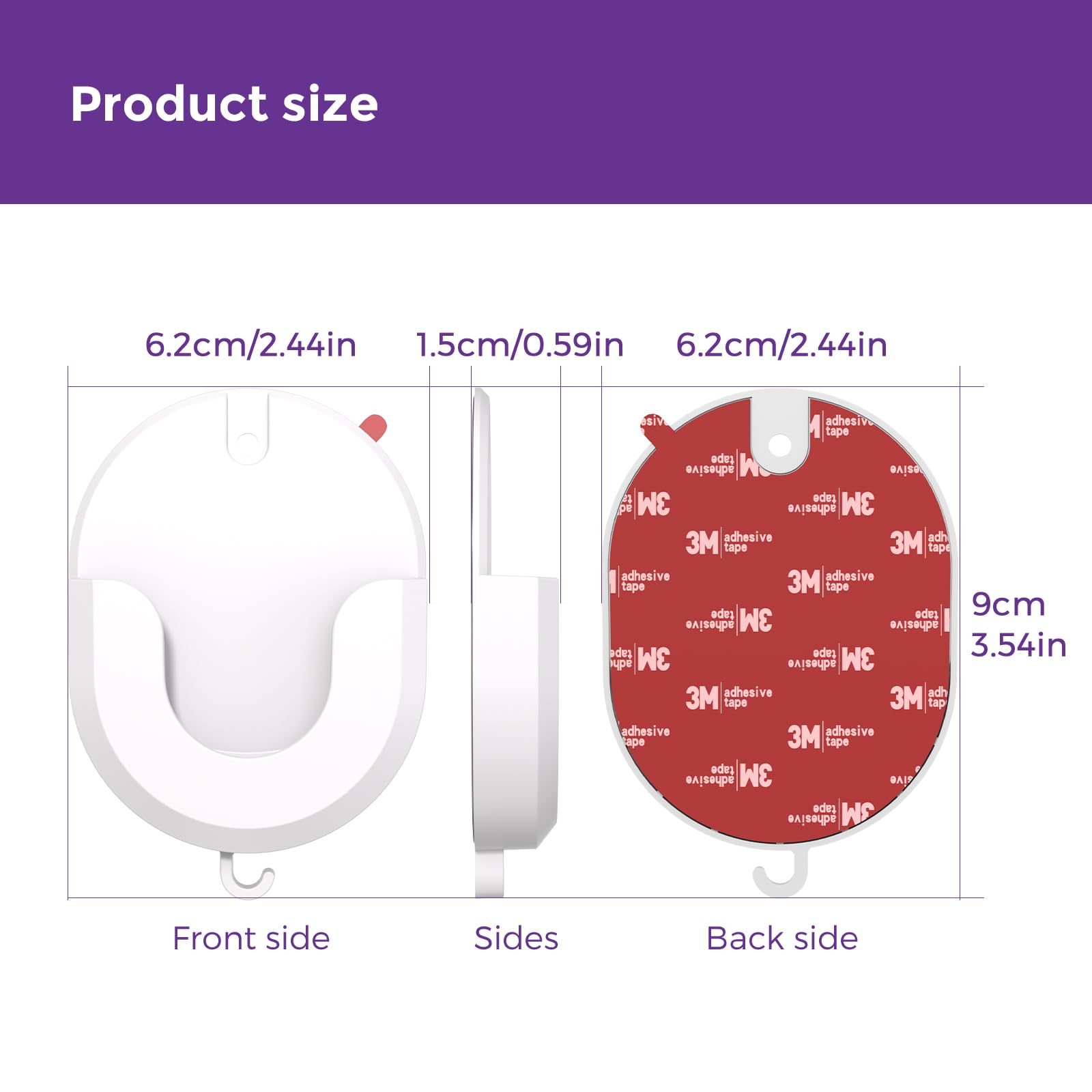 No Drill Ring Indoor Cam Adhesive Wall Mount Bracket, Strong Durable Adhesive Camera Mount Stand for Ring Indoor Cam(1st Gen and 2nd Gen) Blink Camera Mount, 2 Pack Mount Bracket