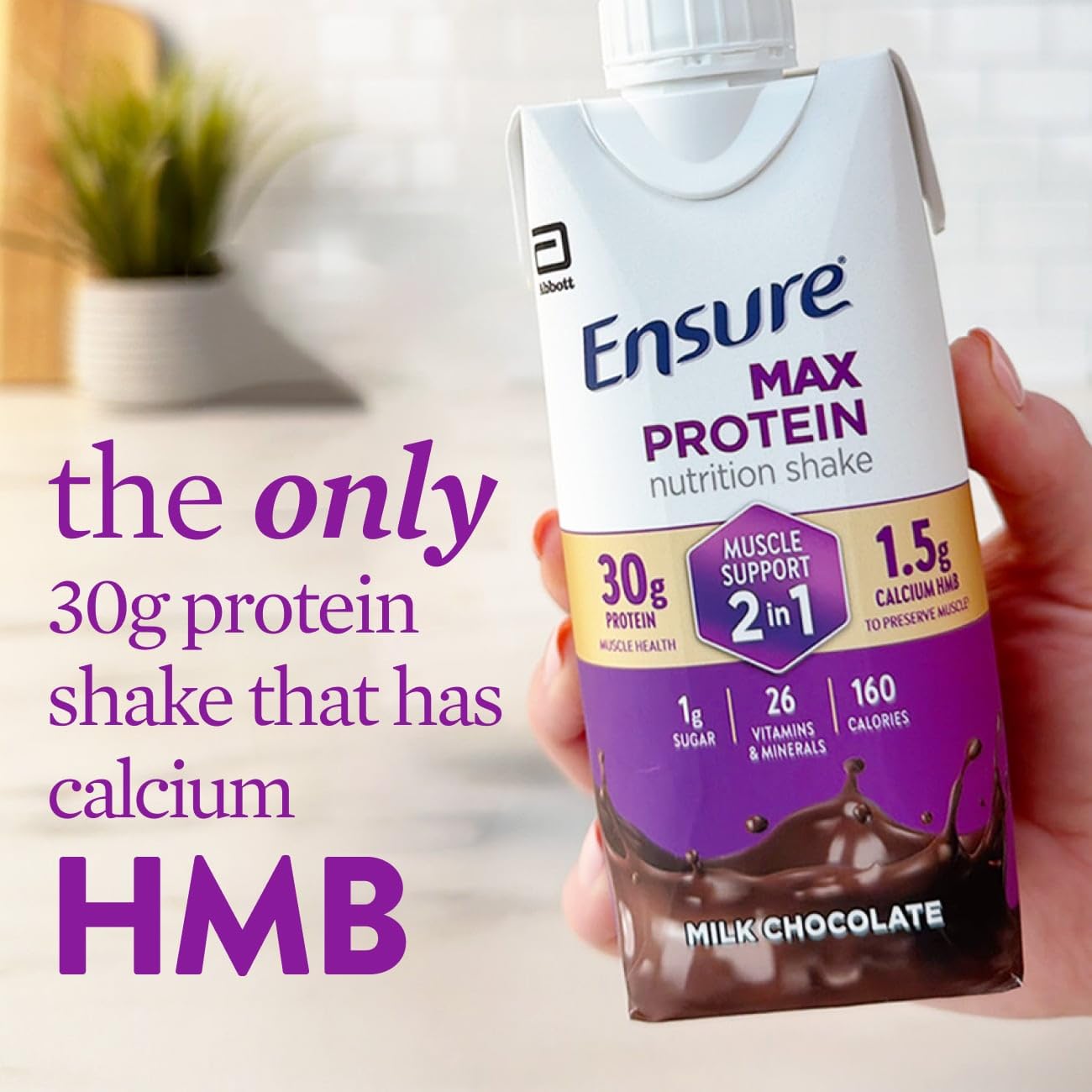 Ensure Max Protein Shake | 2-in-1 Muscle Support | 30g High Protein | HMB | 26 Vitamins & Minerals | Ready to Drink | Vanilla | 11 fl oz, 12 pack