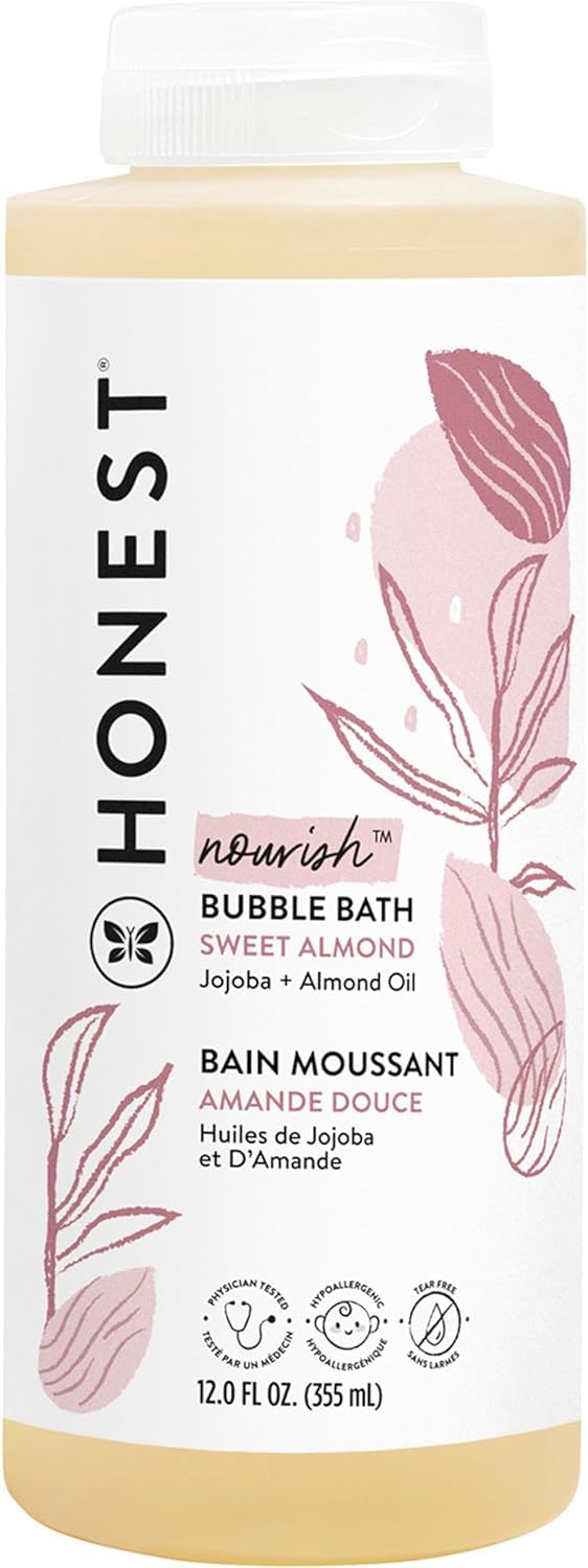 The Honest Company Foaming Bubble Bath, Naturally Derived, Tear-free, Hypoallergenic, Citrus Vanilla Refresh, 12 fl oz