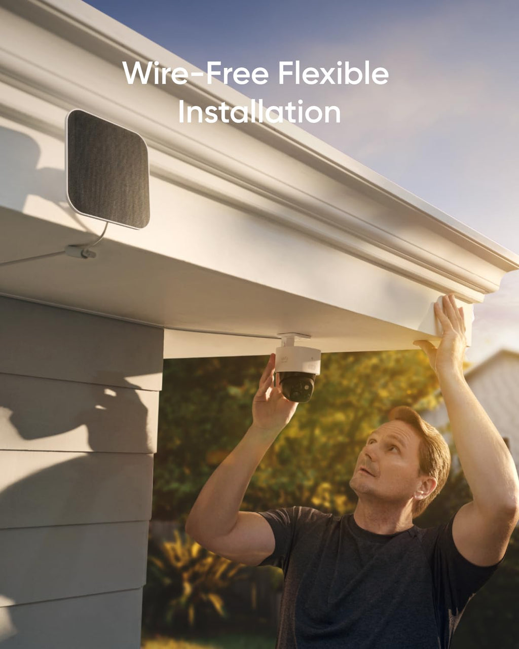 eufy Security 3K Dual Camera, SoloCam S340, Solar Security Cameras Wireless Outdoor, Cameras for Home Security, 360°Coverage, Pan & Tilt, No Blind Spots, No Monthly Fee, Built-in 8GB