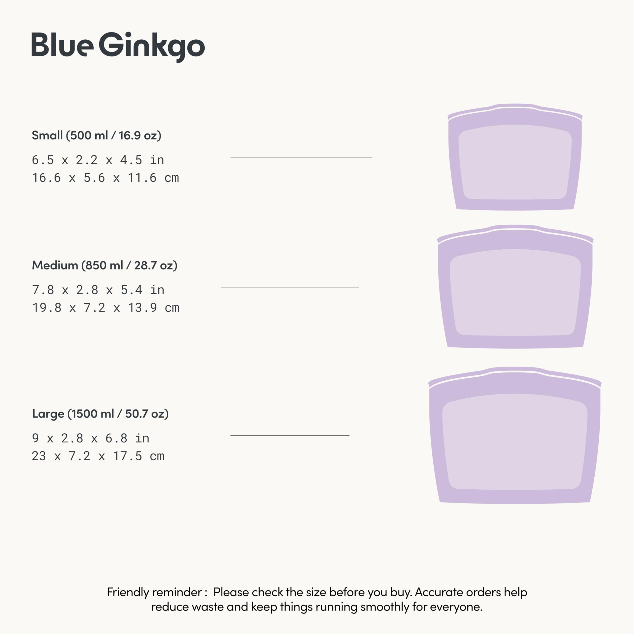 Blue Ginkgo Reusable Silicone Storage Bags – 4-Pack | Korean-Made Stand Up Food, Freezer Bags - Pumkin Yellow