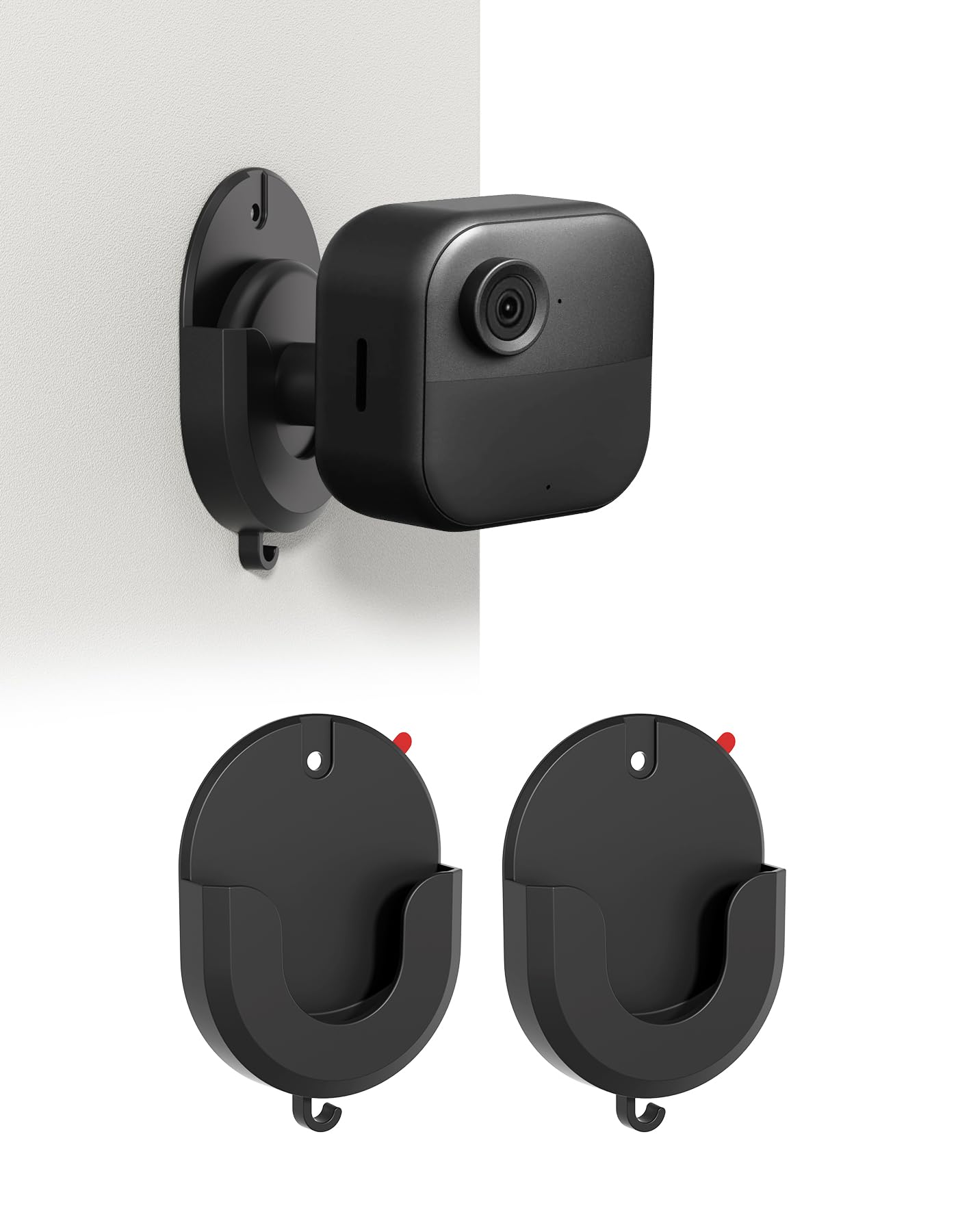 No Drill Ring Indoor Cam Adhesive Wall Mount Bracket, Strong Durable Adhesive Camera Mount Stand for Ring Indoor Cam(1st Gen and 2nd Gen) Blink Camera Mount, 2 Pack Mount Bracket
