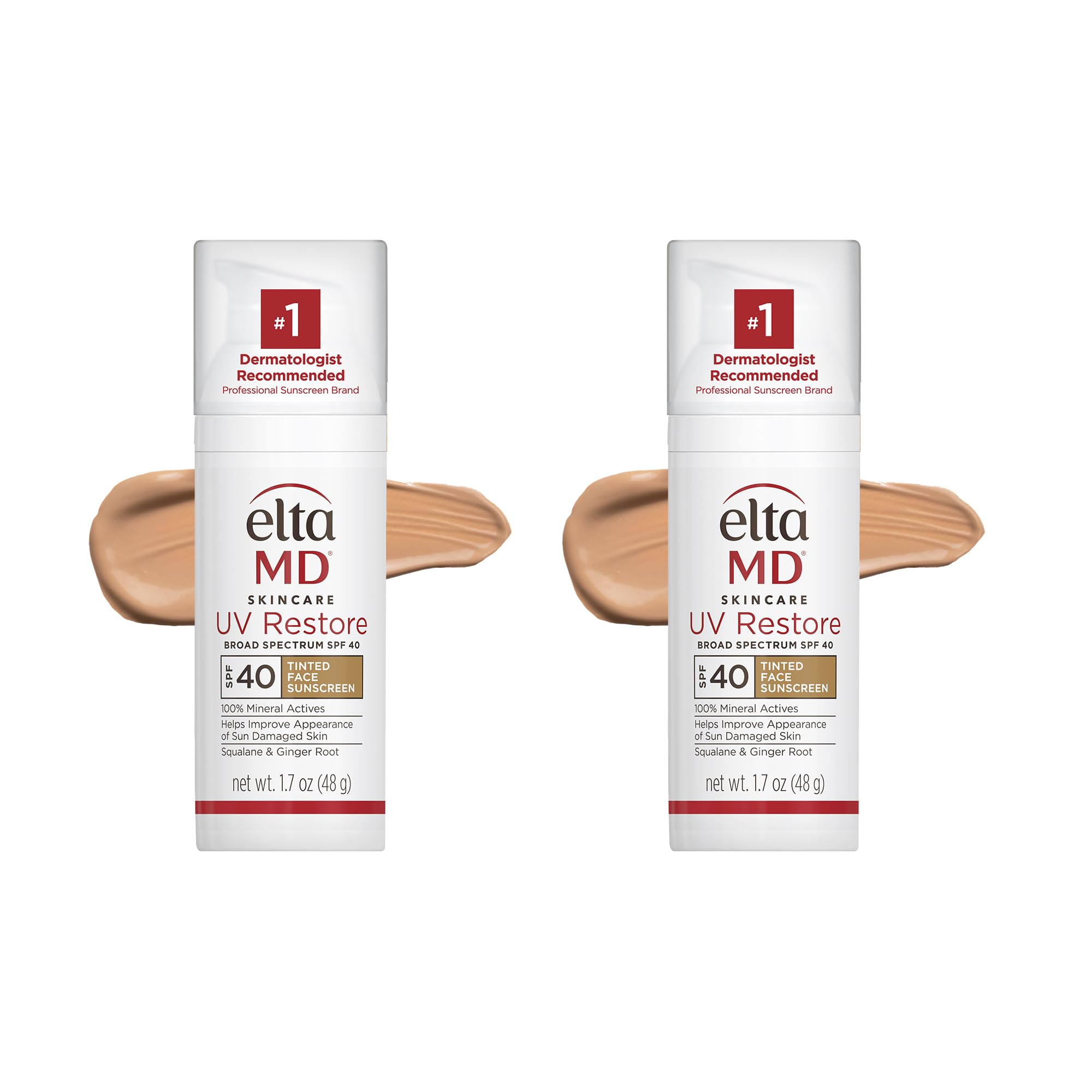EltaMD UV Restore,Face Sunscreen, SPF 40, Mineral Sunscreen for Sun Damaged Skin Repair, Anti-Aging Zinc Oxide Sunscreen Formula
