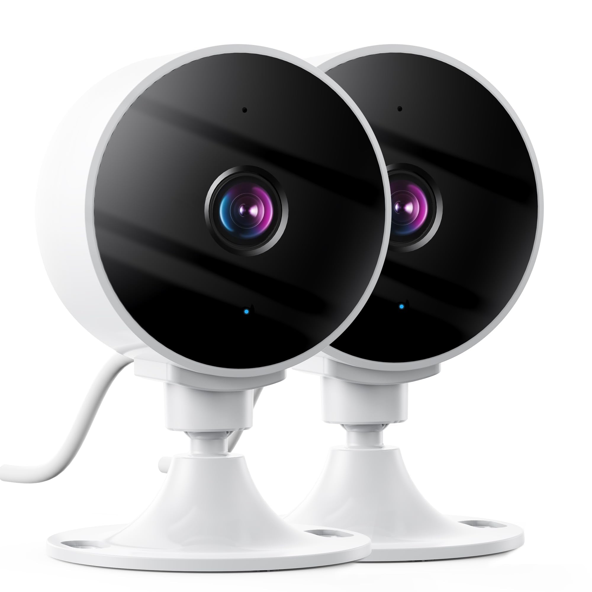 2K Wireless Cameras for Home Security Camera, Pet Camera Indoor with Phone App, Night Vision, Motion Alert, 24/7 SD&Cloud Record, Two-Way Audio, Security Camera Indoor Works with Alexa&Google