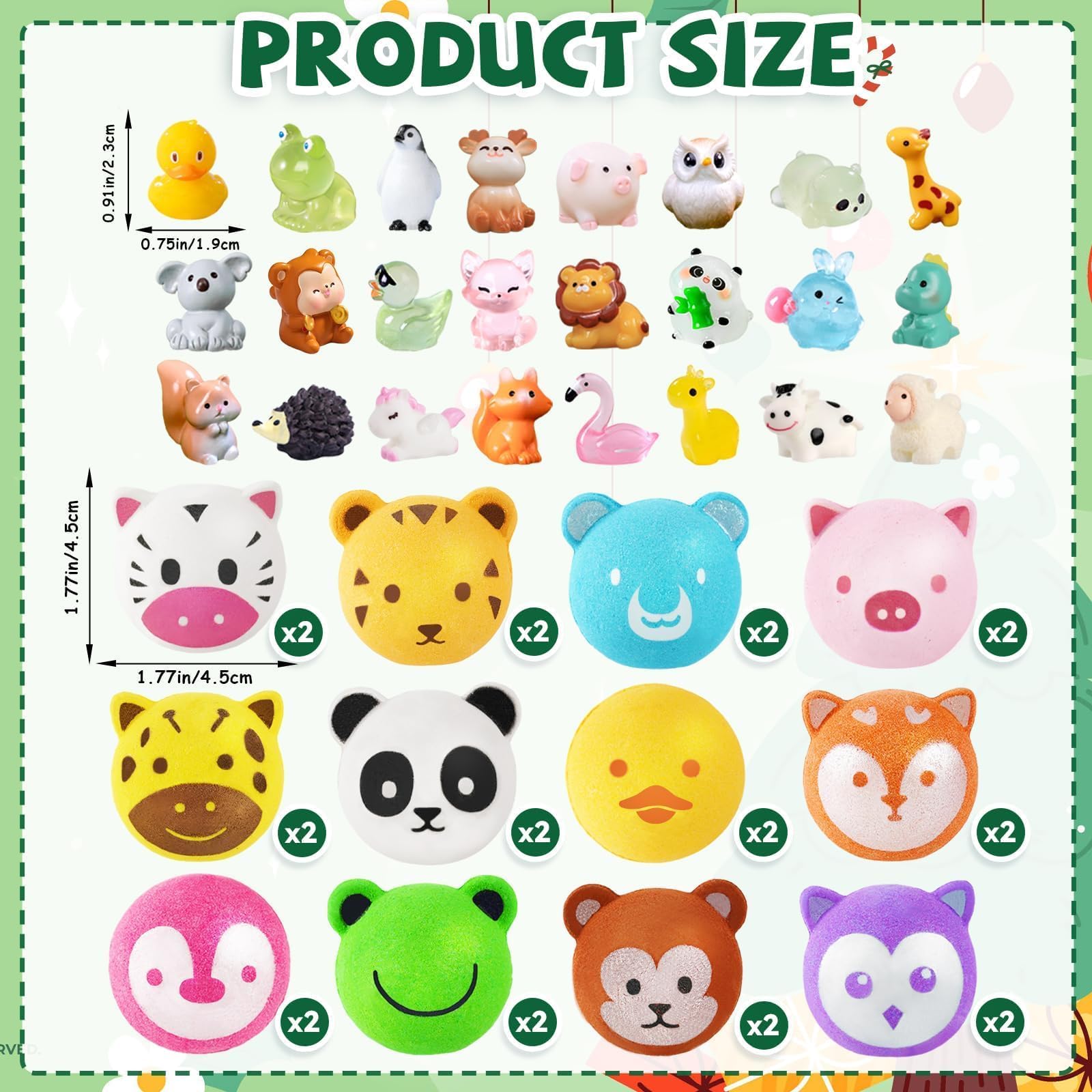 Bath Bombs for Kids with Surprise Toys Inside, 12 Pcs Bubble Bath Fizzy Balls with 12 Animal Shapes, Natural Bath Bombs Birthday Christmas Gift Set for Kids Girls Boys Toddlers