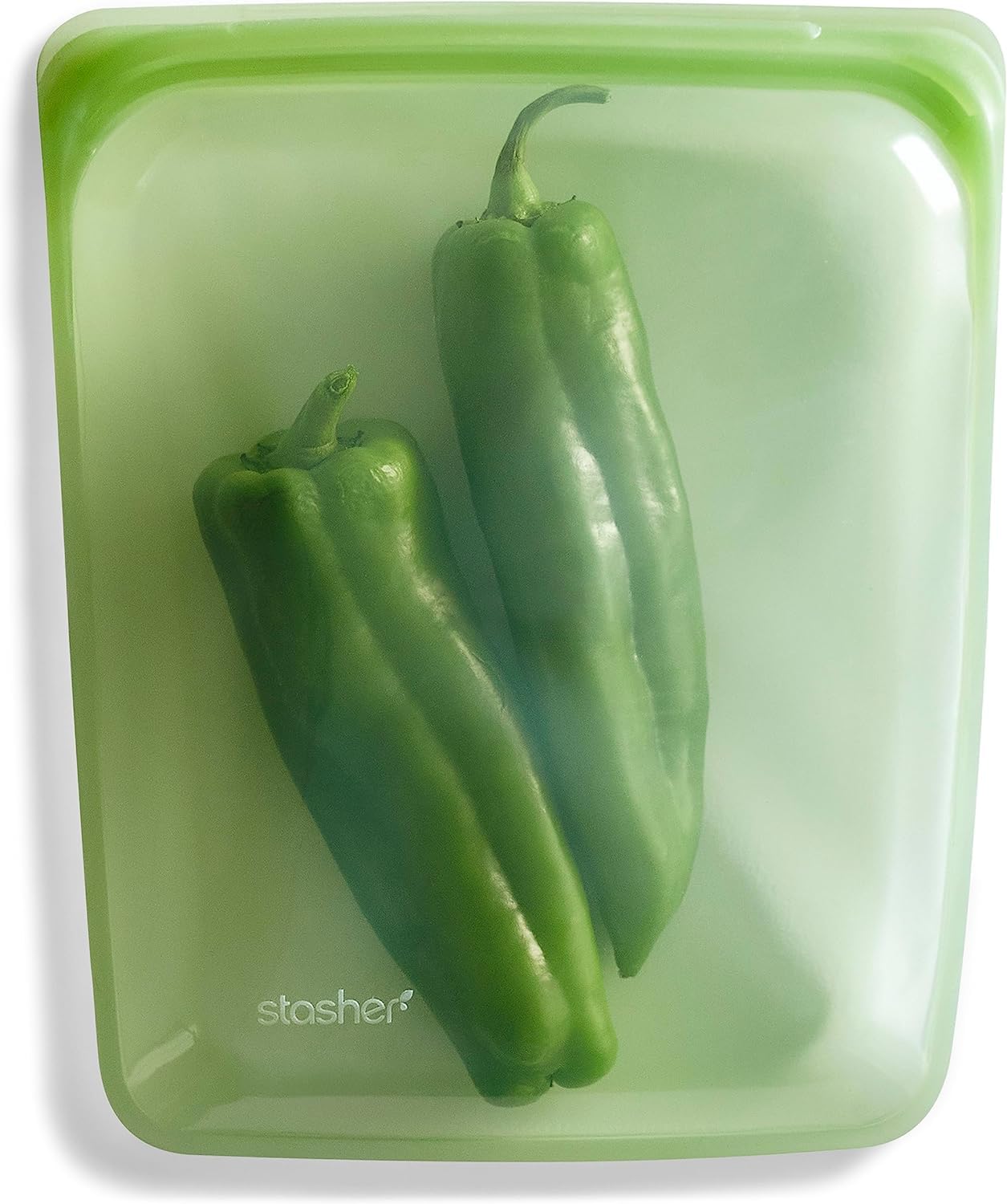 Stasher Silicone Reusable Food Storage Bag, Half Gallon Silicone Bag, Meal Prep, Reusable Freezer Bag, Microwave, Dishwasher, Oven Safe, Sous Vide, Eco Friendly, Food Storage Bag, 64 oz, Clear
