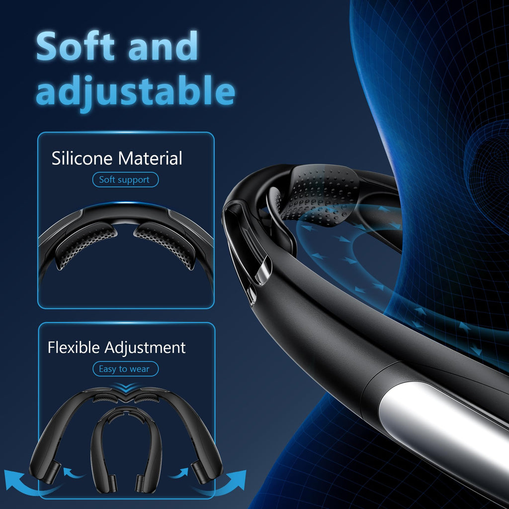 Portable Neck Fan, Hands-Free, 6 Speeds, 6000 mAh Battery, 360° Cooling Wearable Personal Fan, Rechargeable, Gifts for Women Men, Suitable for Indoor, Outdoor, Travel