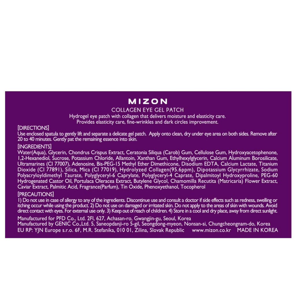 MIZON Under Eye Patches for Puffy Eyes & Dark Circles, 24K Gold & Snail Mucin, 60 Pcs – Anti-Wrinkle Collagen & Peptide Formula – Moisturizing Korean Eye Mask for Elasticity