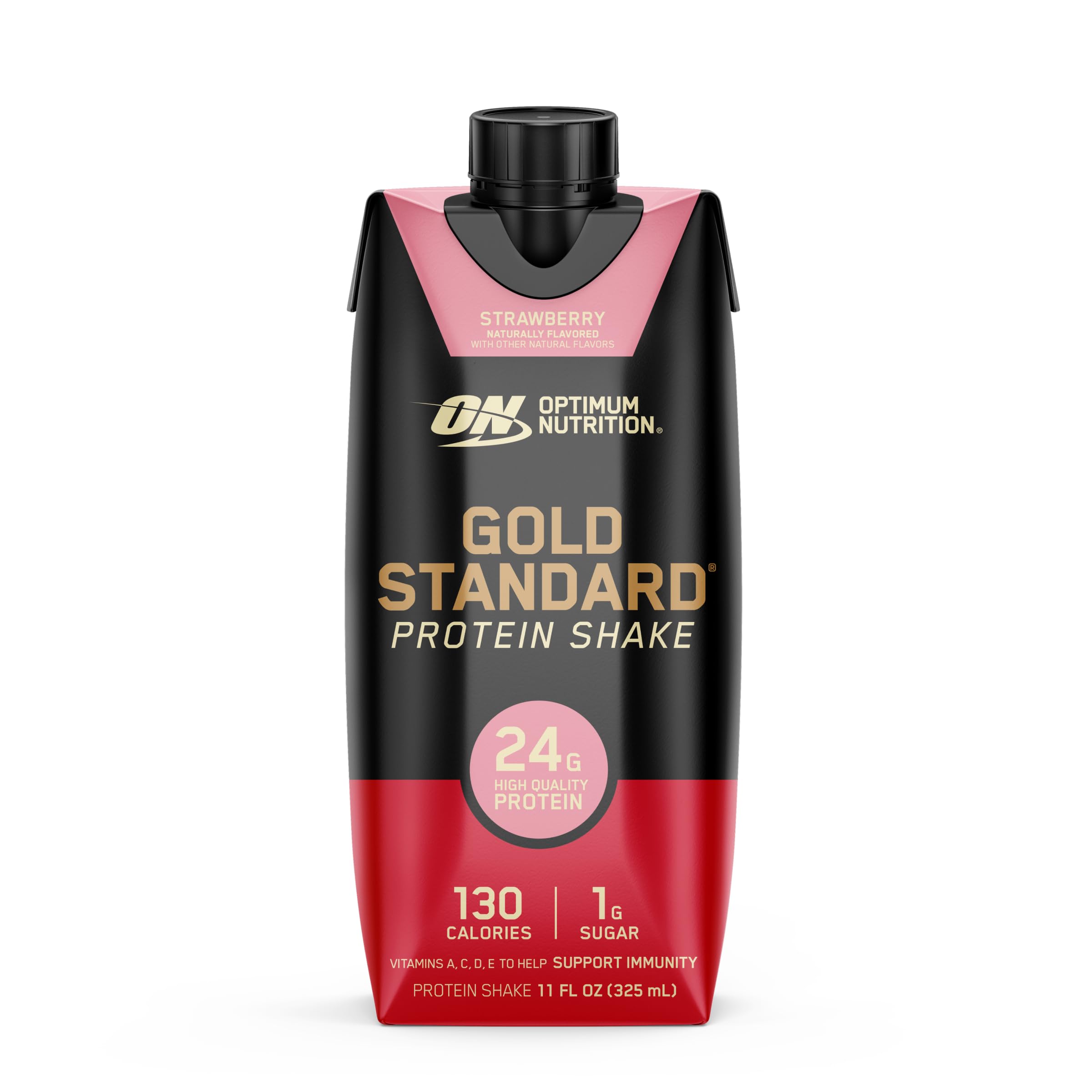 Optimum Nutrition Gold Standard Protein Shake, 24g Protein, Ready to Drink Protein Drinks, Chocolate, 11 Fl Oz, 12 Count (Pack of 1) (Packaging May Vary)
