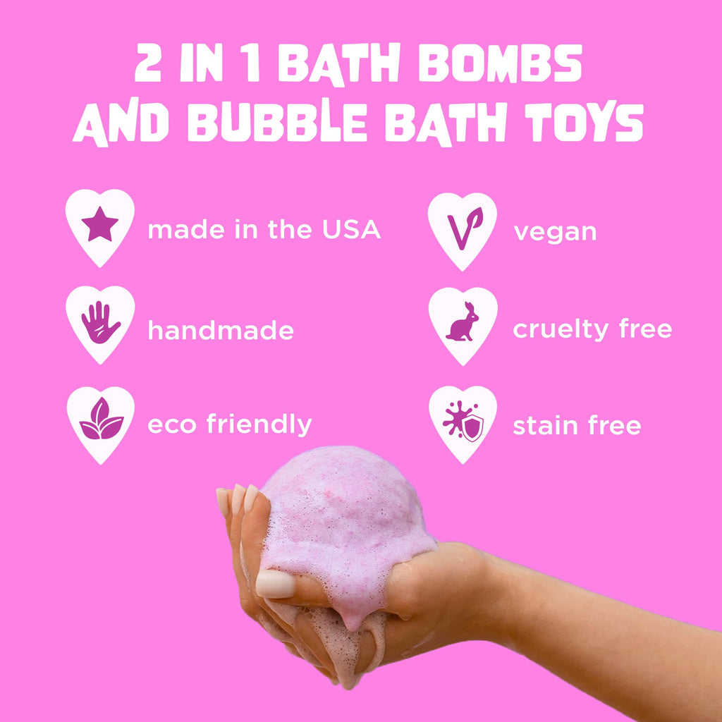 Superhero Bath Bombs for Kids & Boys with Surprise Hero Toys Inside (1 Pack) - Large Bubble Bath Bombs for Boys & Girls - Birthday Gift & Goodie Bags for Kids - Fruity Scent, USA Made by Two Sisters