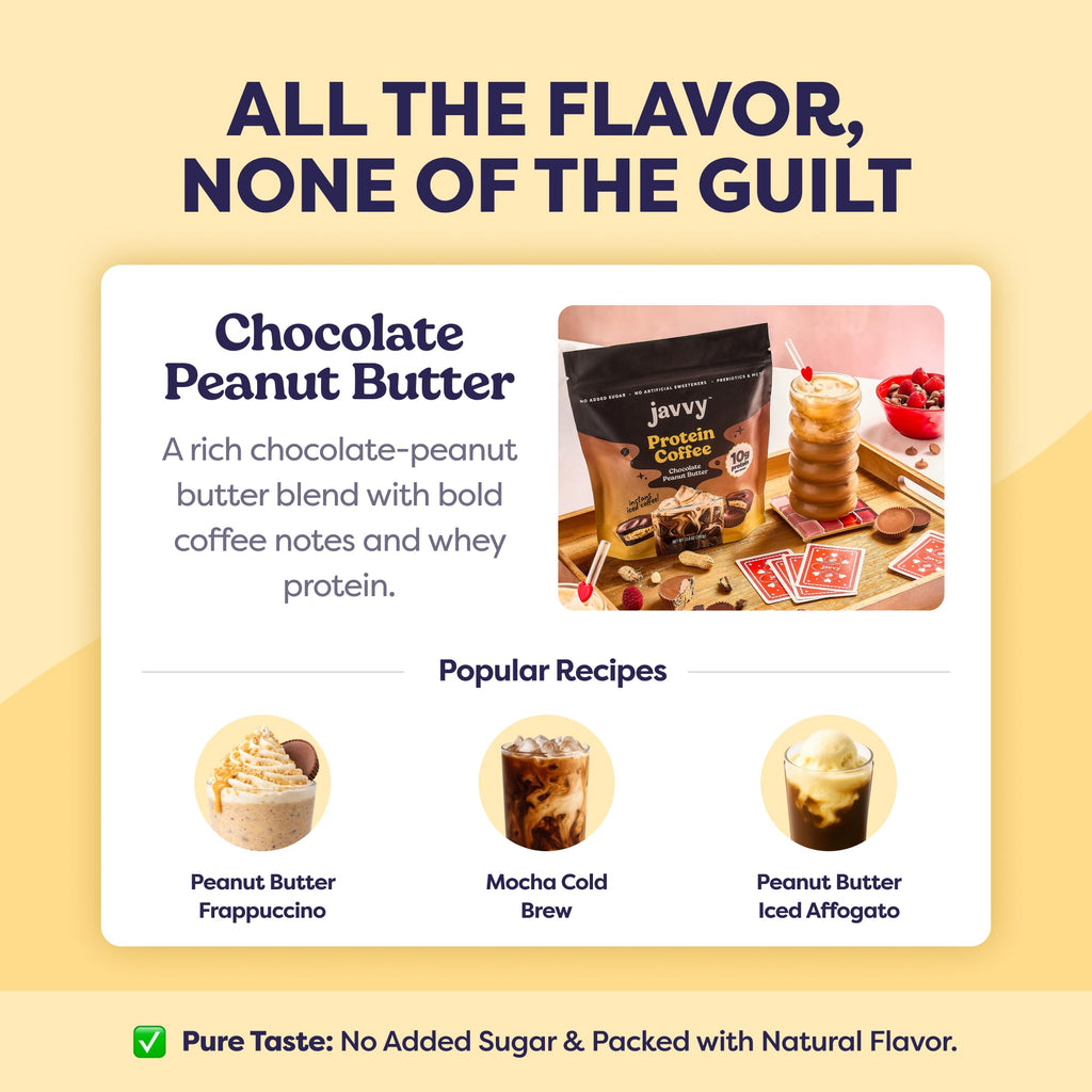 Javvy Protein Iced Coffee - Premium Whey Protein & Iced Coffees, 100% Natural Cold Brew, Zero Artificial Flavors & Sweeteners, 80mg Caffeine, No Added Sugar, 20 Servings, Caramel, 1 Pack