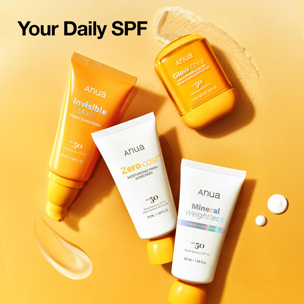 Anua Mineral Weightless Finish Sunscreen SPF 50, Broad Spectrum, Zinc-Based for Sensitive Skin, Lightweight Hydrating Lotion Texture, Under Makeup, Korean Skincare, 1.69 fl oz