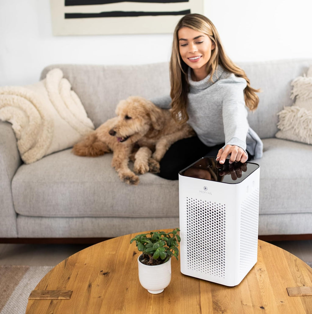 Medify MA-50 Air Purifier V3.0 with True HEPA H13 Filter | 2,640 ft² Coverage in 1hr for Smoke, Wildfires, Odors, Pollen, Pets | Quiet 99.9% Removal to 0.1 Microns | White, 1-Pack