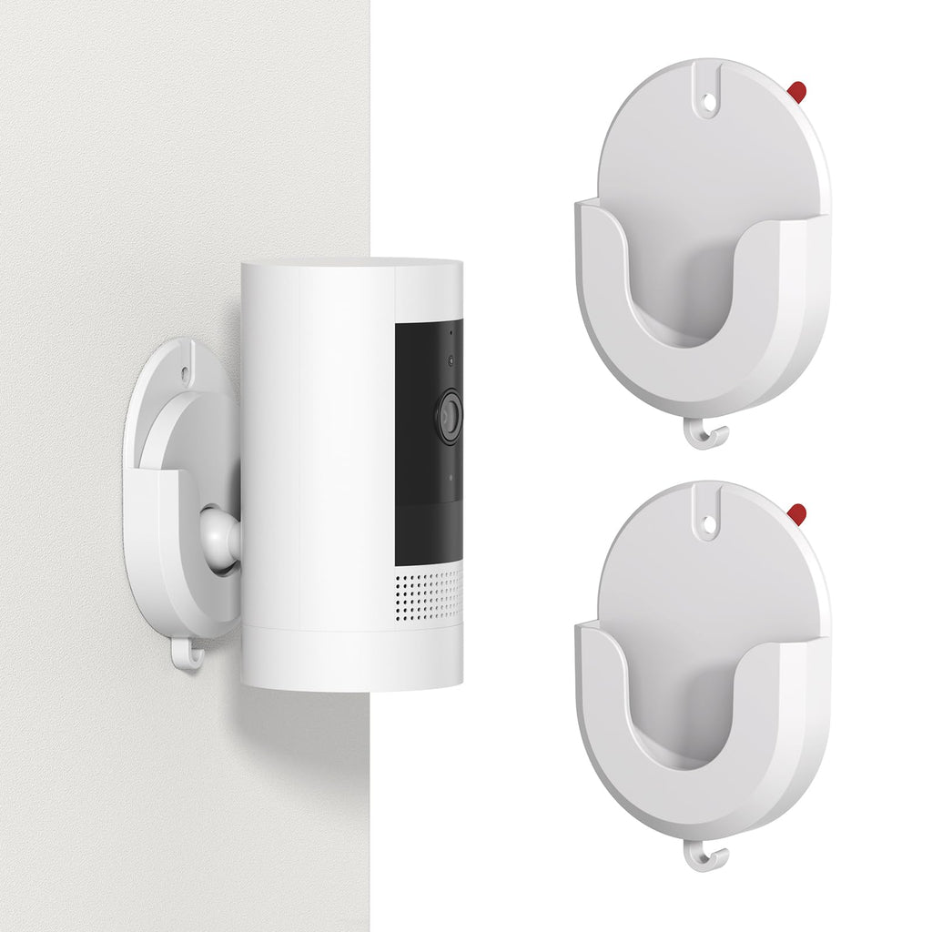No Drill Ring Indoor Cam Adhesive Wall Mount Bracket, Strong Durable Adhesive Camera Mount Stand for Ring Indoor Cam(1st Gen and 2nd Gen) Blink Camera Mount, 2 Pack Mount Bracket