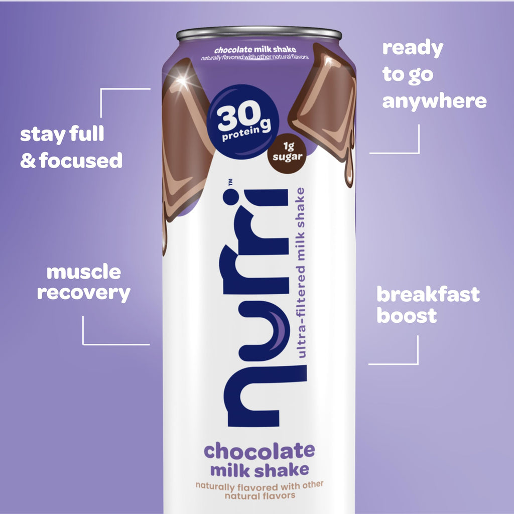 Nurri - 30g Protein Ultra Filtered Milk Shake – Mocha- with Caffeine for Energy, Lactose Free, Low Sugar, 150 Calories, 10 Vitamins and Minerals - 11 fl oz, 10 Cans