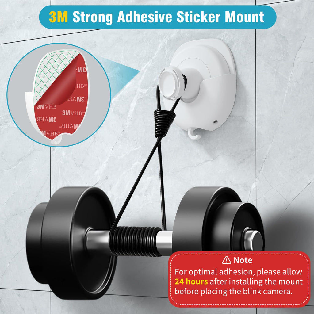 3 Pack Blink Camera No Drill No Screws Wall Mount Bracket for Blink Outdoor 4/Outdoor 2K+/Mini 2/Mini 2K+ Indoor Cameras, Strong Adhesive Mount, Damage-Free, Easy to Install
