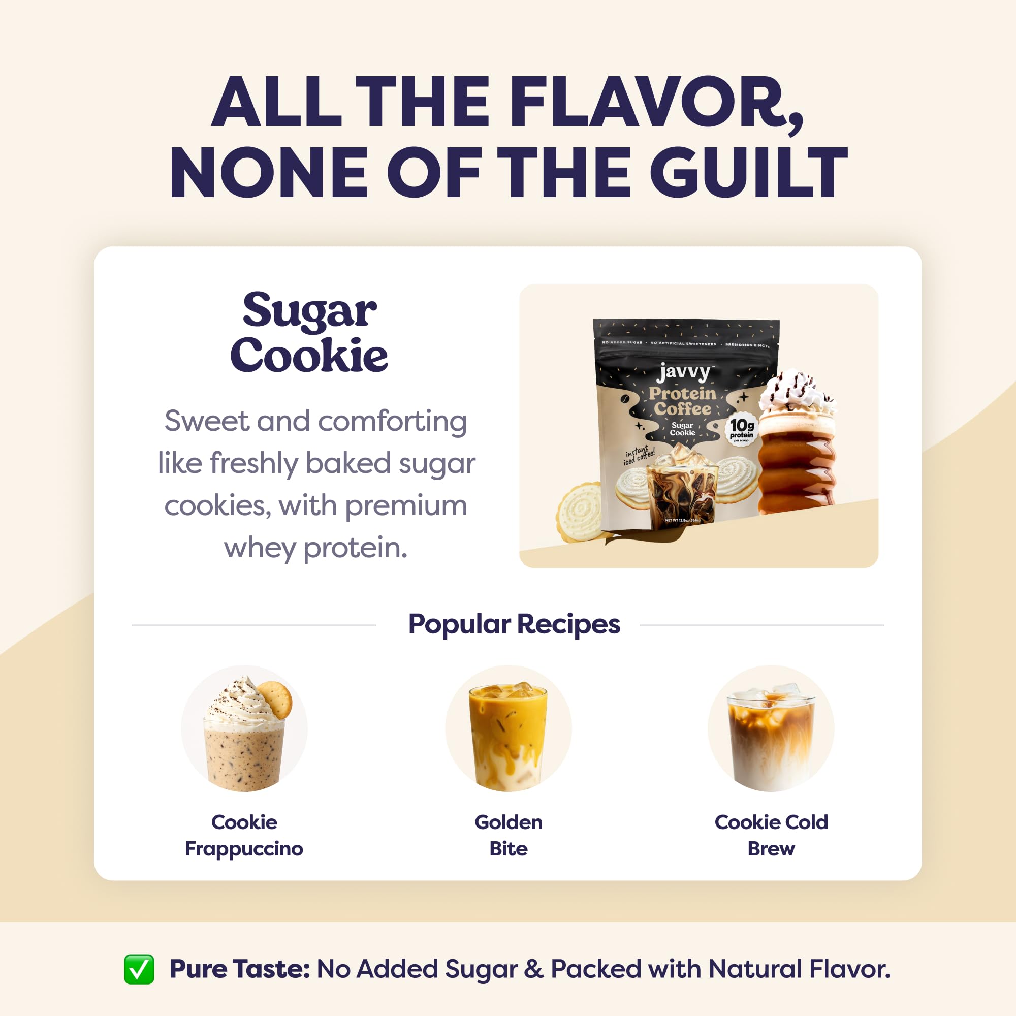 Javvy Protein Iced Coffee - Premium Whey Protein & Iced Coffees, 100% Natural Cold Brew, Zero Artificial Flavors & Sweeteners, 80mg Caffeine, No Added Sugar, 20 Servings, Caramel, 1 Pack
