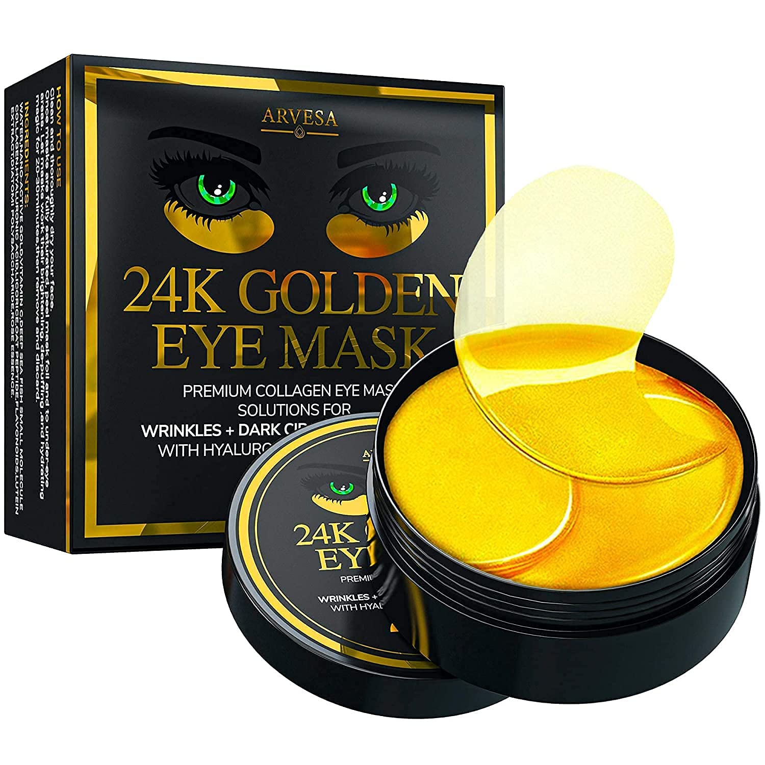 Under Eye Patches For Puffy Eyes And Dark Circles - Retinol Collagen Under Eye Masks - Reduce Wrinkles & Bags - Skin Treatment Pads - Anti Aging Moisturizer Mask For Women Gift - 60 Gel Pads