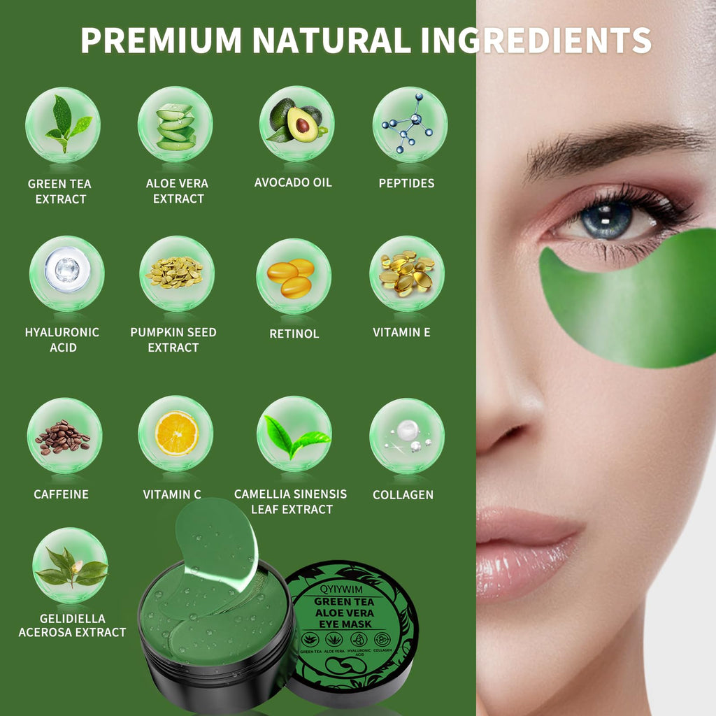 Qyiywim Under Eye Patches 70PCS, 24K Gold Eye Patches for Puffy Eyes Treatment, Under Eye Masks for Dark Circles and Puffiness, Non-Irritating Eye Mask Skincare, Eyes Bags Treatment, Eye Gel Pads