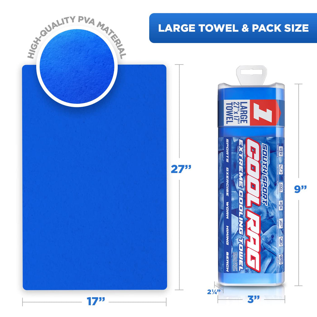 Cool Cool RAG Extreme Cooling Towel for Heat Relief - PVA Cooling Towel for Workout, Gym, Running and for Other Outdoor Sports - Cooling Rag for Neck - Cool Towel for Quick Cooling