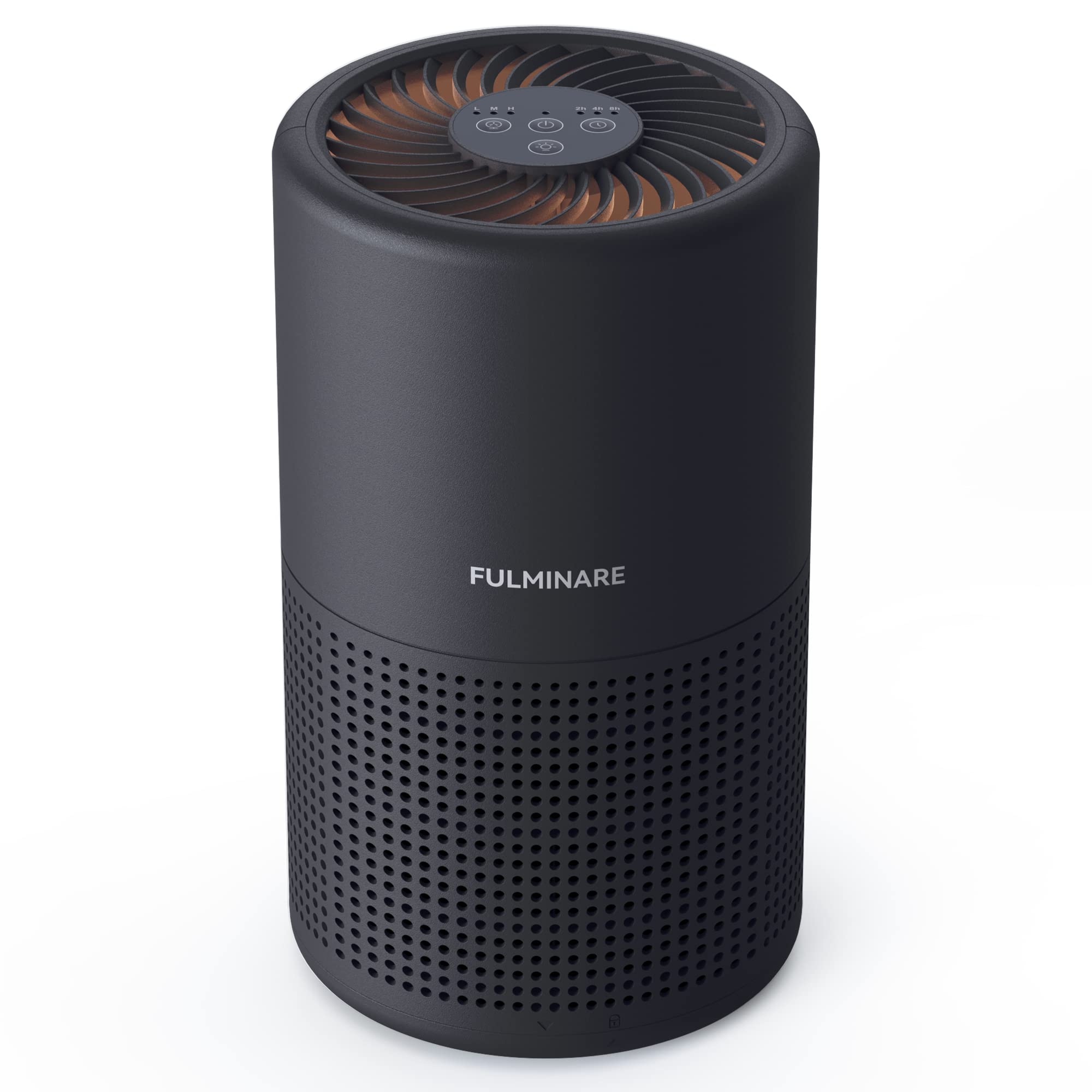 Air Purifiers for Bedroom, FULMINARE H13 True HEPA Air Filter, Quiet Air Cleaner With Night Light, Portable Small Air Purifier for Home, Office, Living Room Black