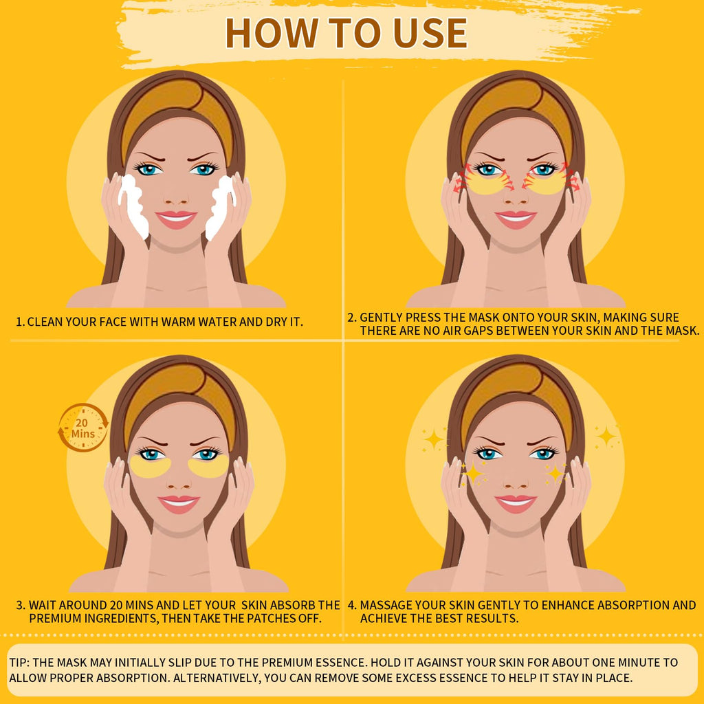 Under Eye Patches For Puffy Eyes 30Pairs, 24K Gold Eye Mask For Dark Circles and Puffiness, Under Eye Mask Patches Skincare, Eye Gel Pads, Eye Patches For Wrinkles, Puffy Eyes Bags Treatment Women Men