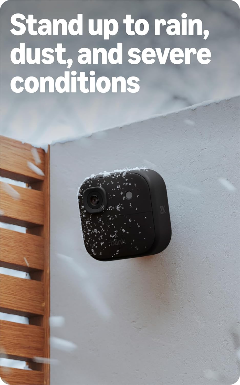 Blink Outdoor 2K+ (newest model) with 1-Year Plus plan — 2K video resolution, Color Vision in low light, and noise cancellation. Sync Module included — 5 camera system (Black)