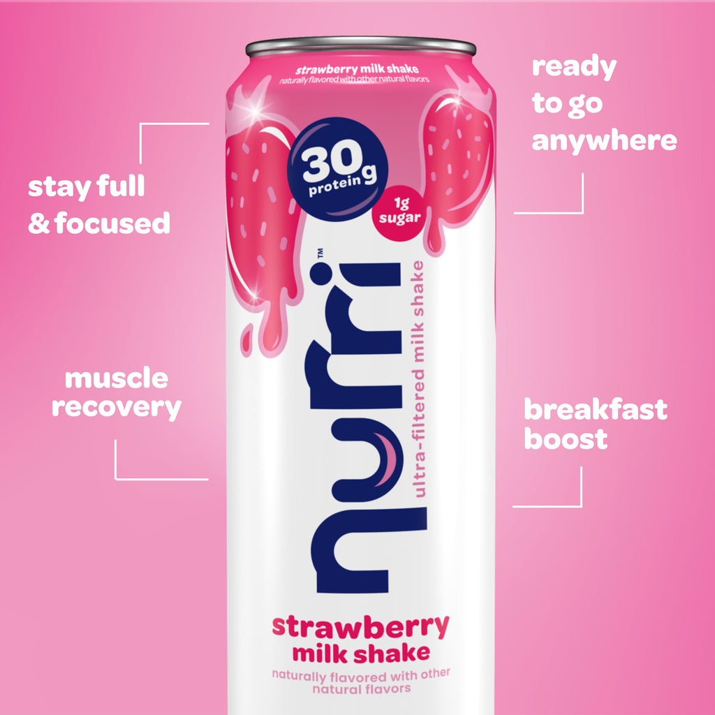 Nurri - 30g Protein Ultra Filtered Milk Shake – Mocha- with Caffeine for Energy, Lactose Free, Low Sugar, 150 Calories, 10 Vitamins and Minerals - 11 fl oz, 10 Cans