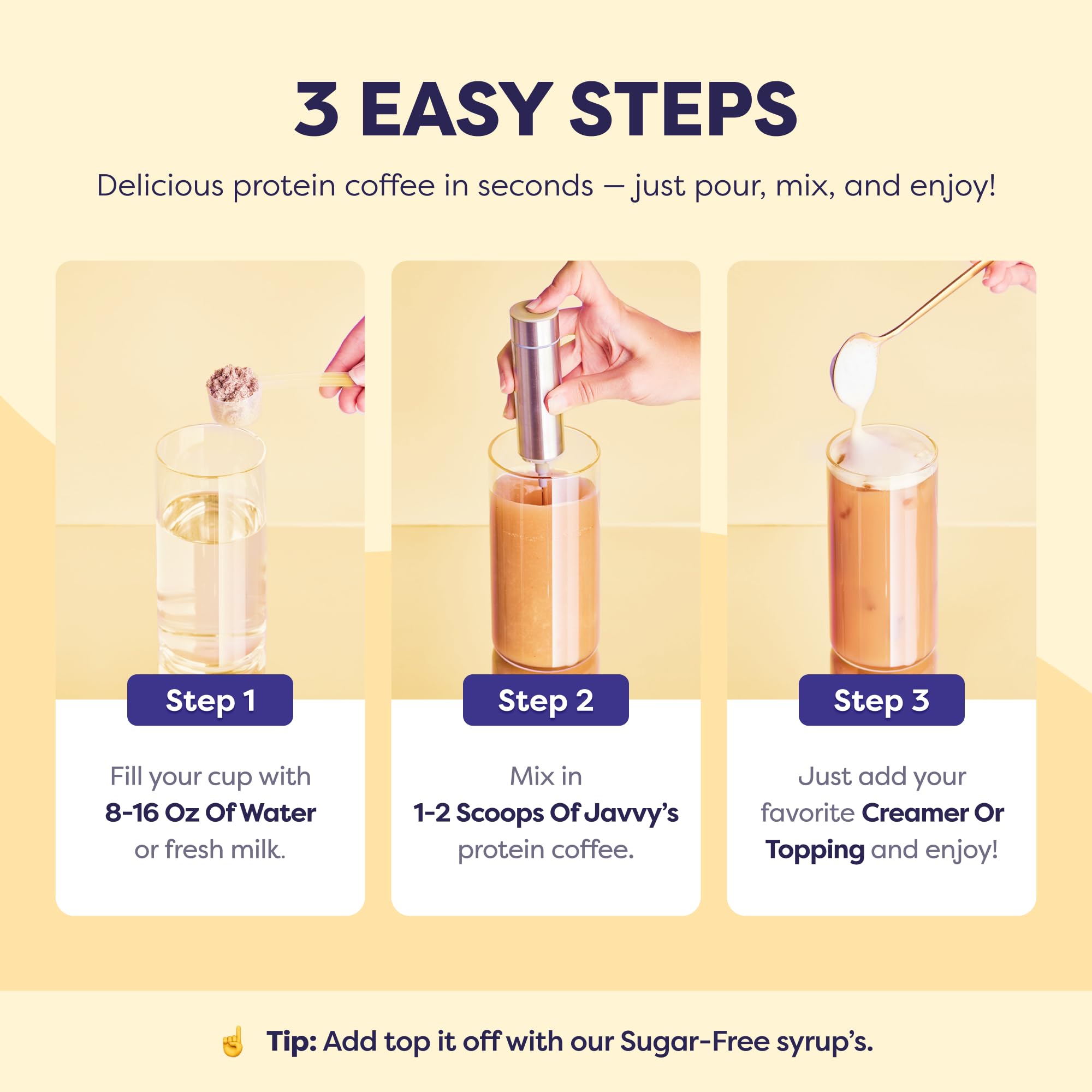 Javvy Protein Iced Coffee - Premium Whey Protein & Iced Coffees, 100% Natural Cold Brew, Zero Artificial Flavors & Sweeteners, 80mg Caffeine, No Added Sugar, 20 Servings, Caramel, 1 Pack