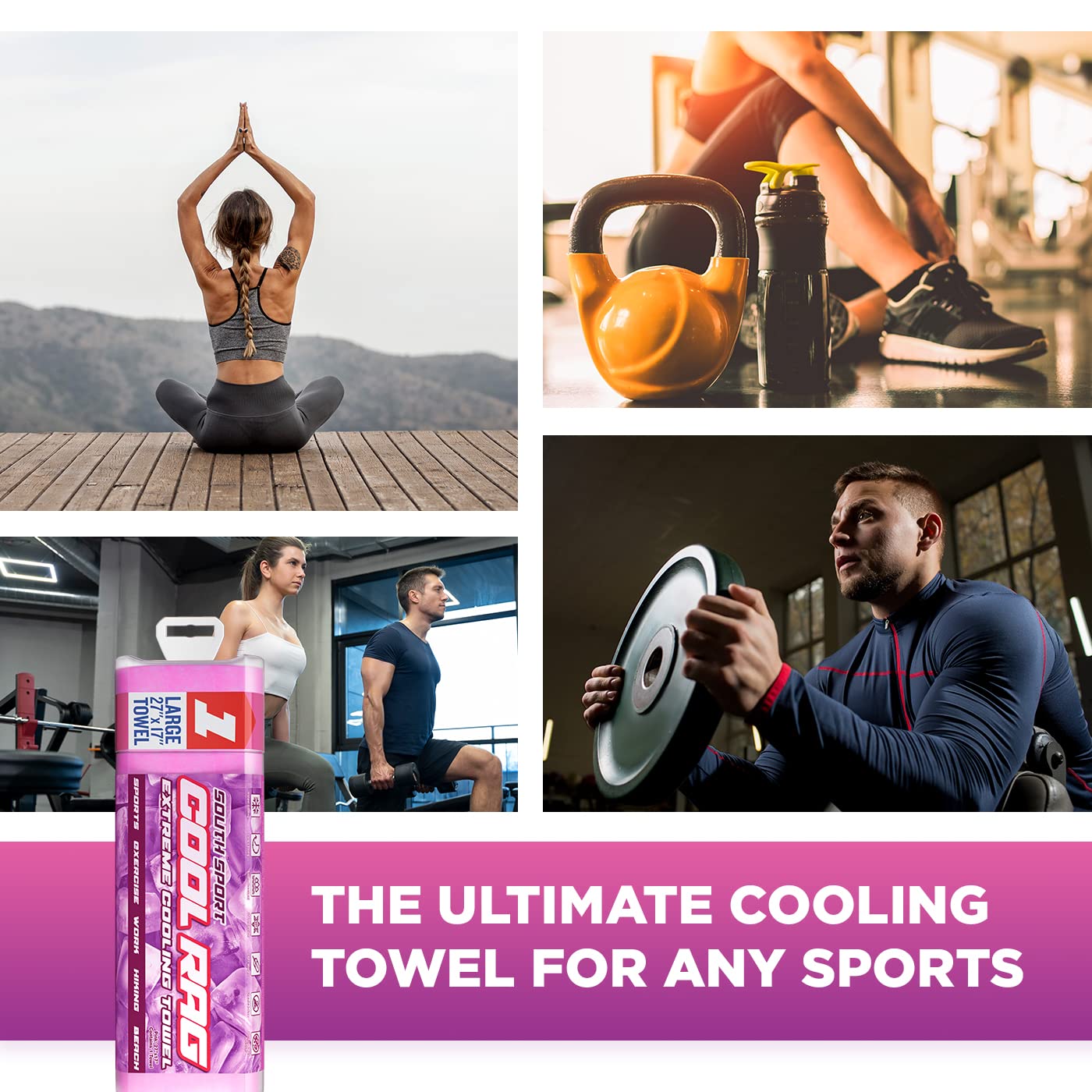 Cool Cool RAG Extreme Cooling Towel for Heat Relief - PVA Cooling Towel for Workout, Gym, Running and for Other Outdoor Sports - Cooling Rag for Neck - Cool Towel for Quick Cooling