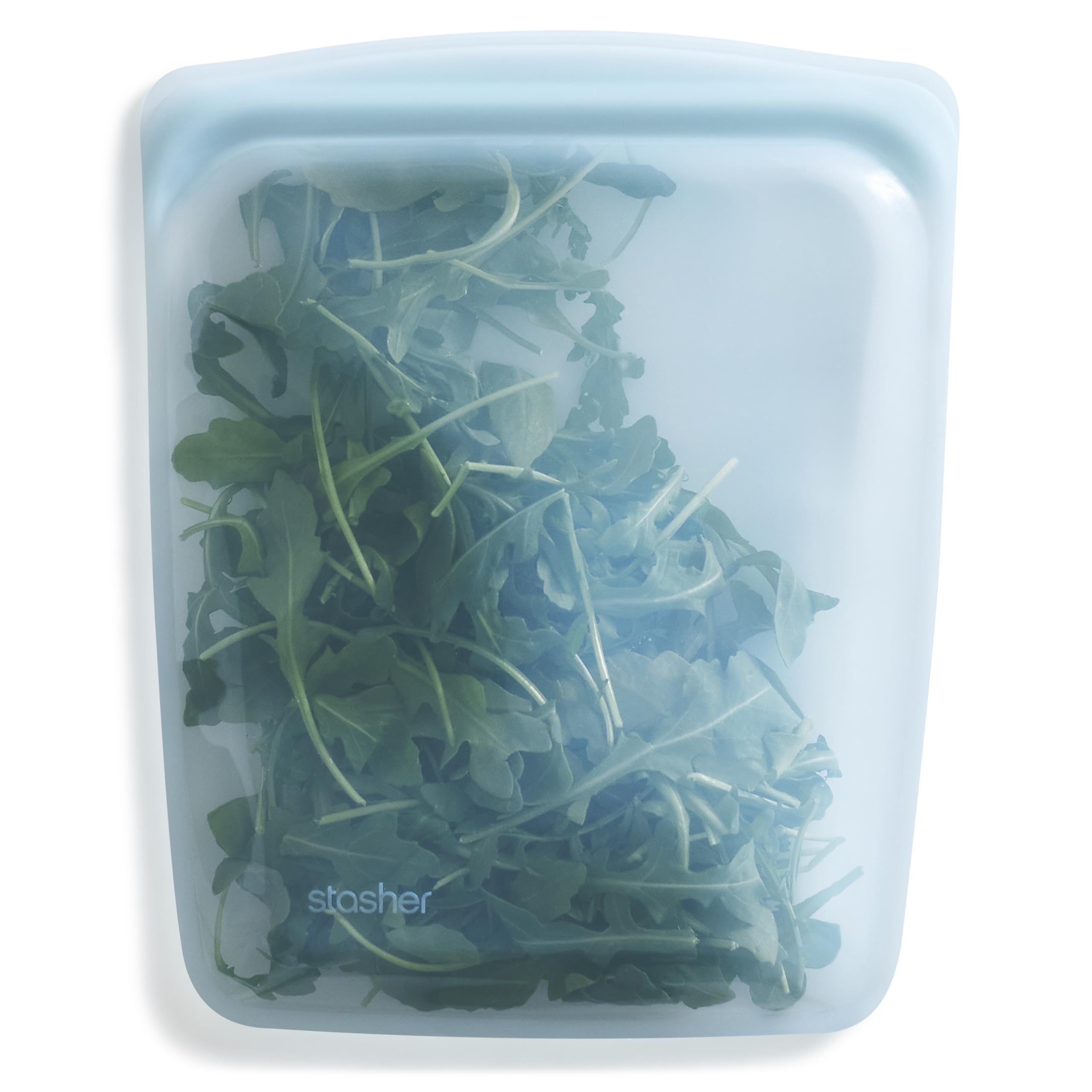 Stasher Silicone Reusable Food Storage Bag, Half Gallon Silicone Bag, Meal Prep, Reusable Freezer Bag, Microwave, Dishwasher, Oven Safe, Sous Vide, Eco Friendly, Food Storage Bag, 64 oz, Clear