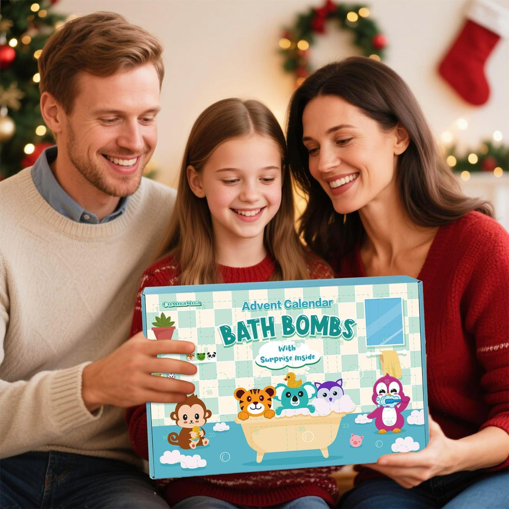 Bath Bombs for Kids with Surprise Toys Inside, 12 Pcs Bubble Bath Fizzy Balls with 12 Animal Shapes, Natural Bath Bombs Birthday Christmas Gift Set for Kids Girls Boys Toddlers