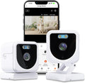 Geeni Mini 1080P Indoor/Outdoor Security Camera 2-Pack, Smart WiFi Cameras with Motion & Sound Detection, Night Vision, 2-Way Audio, Cloud & MicroSD Card Storage, Compatible with Alexa & Google