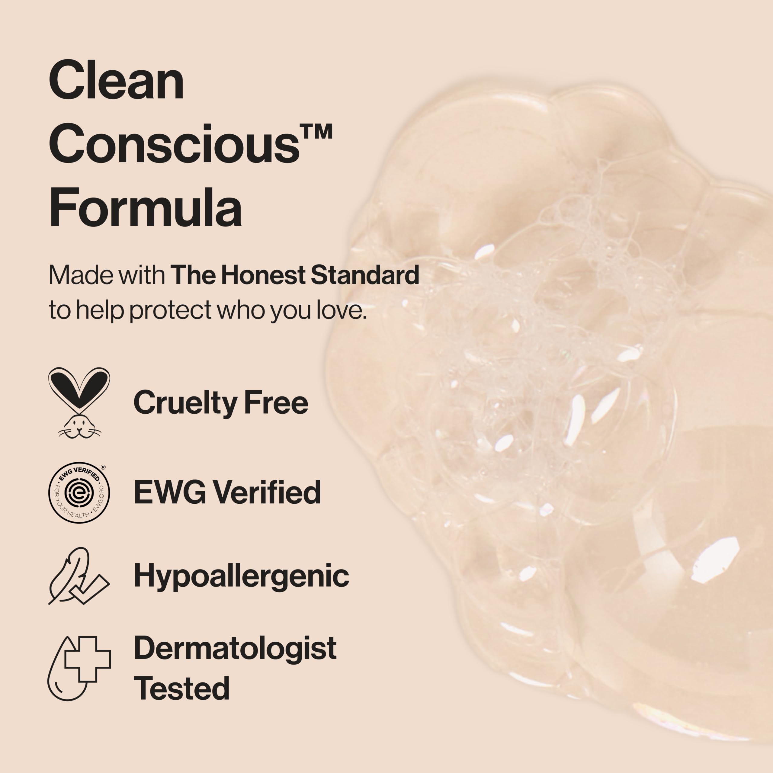 The Honest Company Foaming Bubble Bath, Naturally Derived, Tear-free, Hypoallergenic, Citrus Vanilla Refresh, 12 fl oz