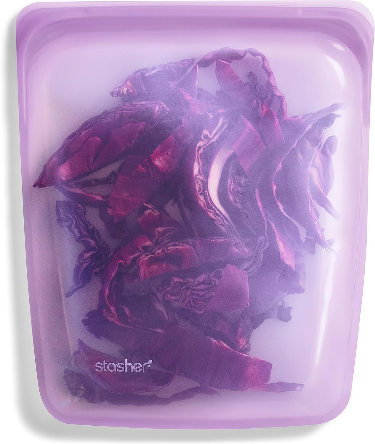 Stasher Silicone Reusable Food Storage Bag, Half Gallon Silicone Bag, Meal Prep, Reusable Freezer Bag, Microwave, Dishwasher, Oven Safe, Sous Vide, Eco Friendly, Food Storage Bag, 64 oz, Clear