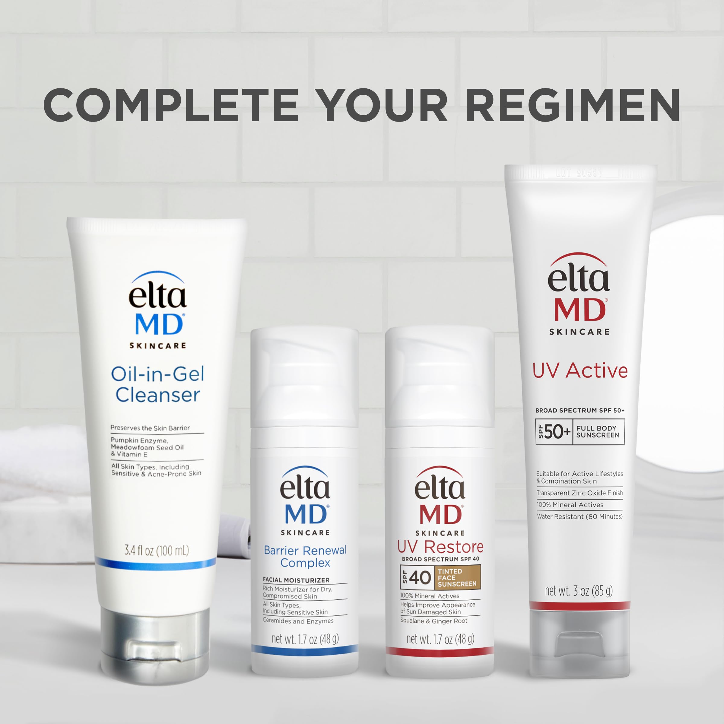 EltaMD UV Restore,Face Sunscreen, SPF 40, Mineral Sunscreen for Sun Damaged Skin Repair, Anti-Aging Zinc Oxide Sunscreen Formula