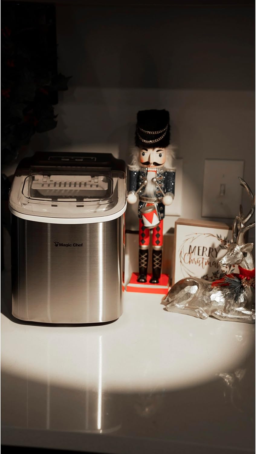 27 lb. Portable Countertop Ice Maker in Stainless