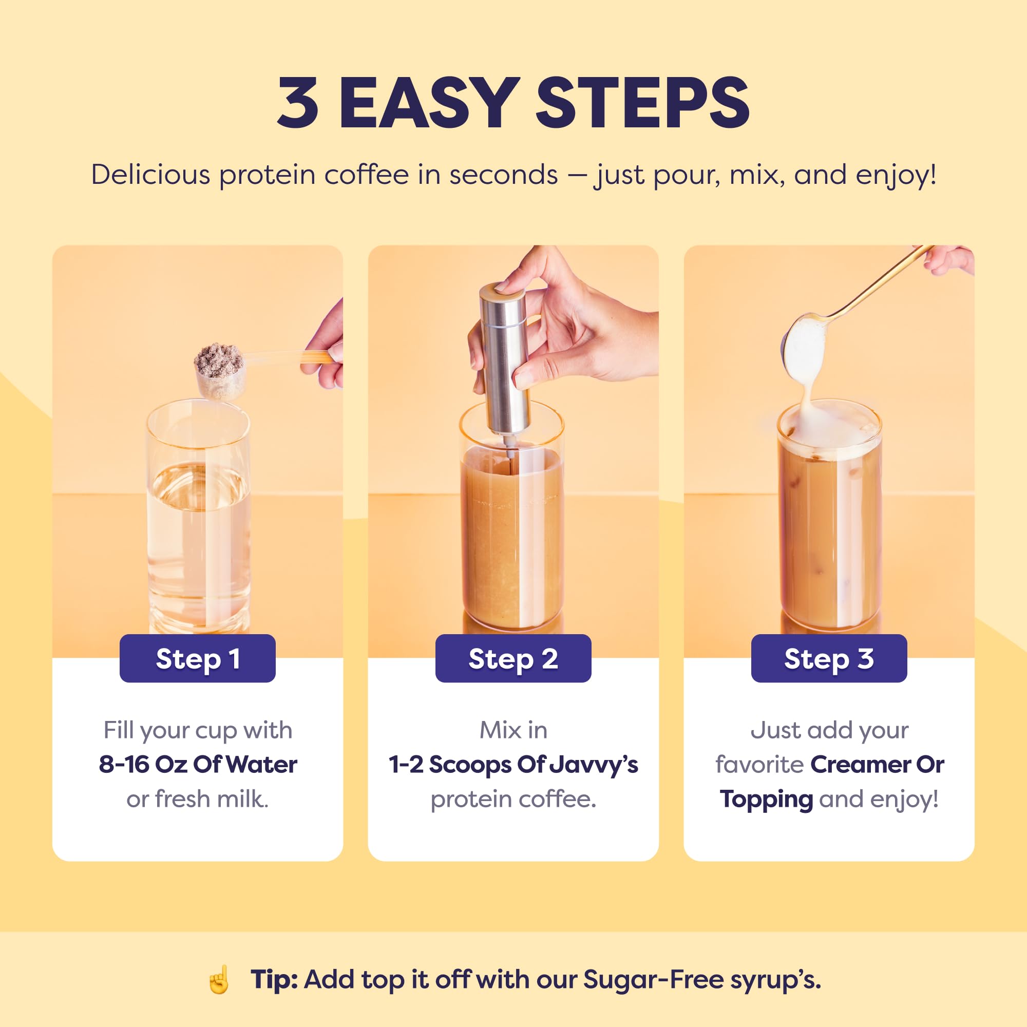 Javvy Protein Iced Coffee - Premium Whey Protein & Iced Coffees, 100% Natural Cold Brew, Zero Artificial Flavors & Sweeteners, 80mg Caffeine, No Added Sugar, 20 Servings, Caramel, 1 Pack