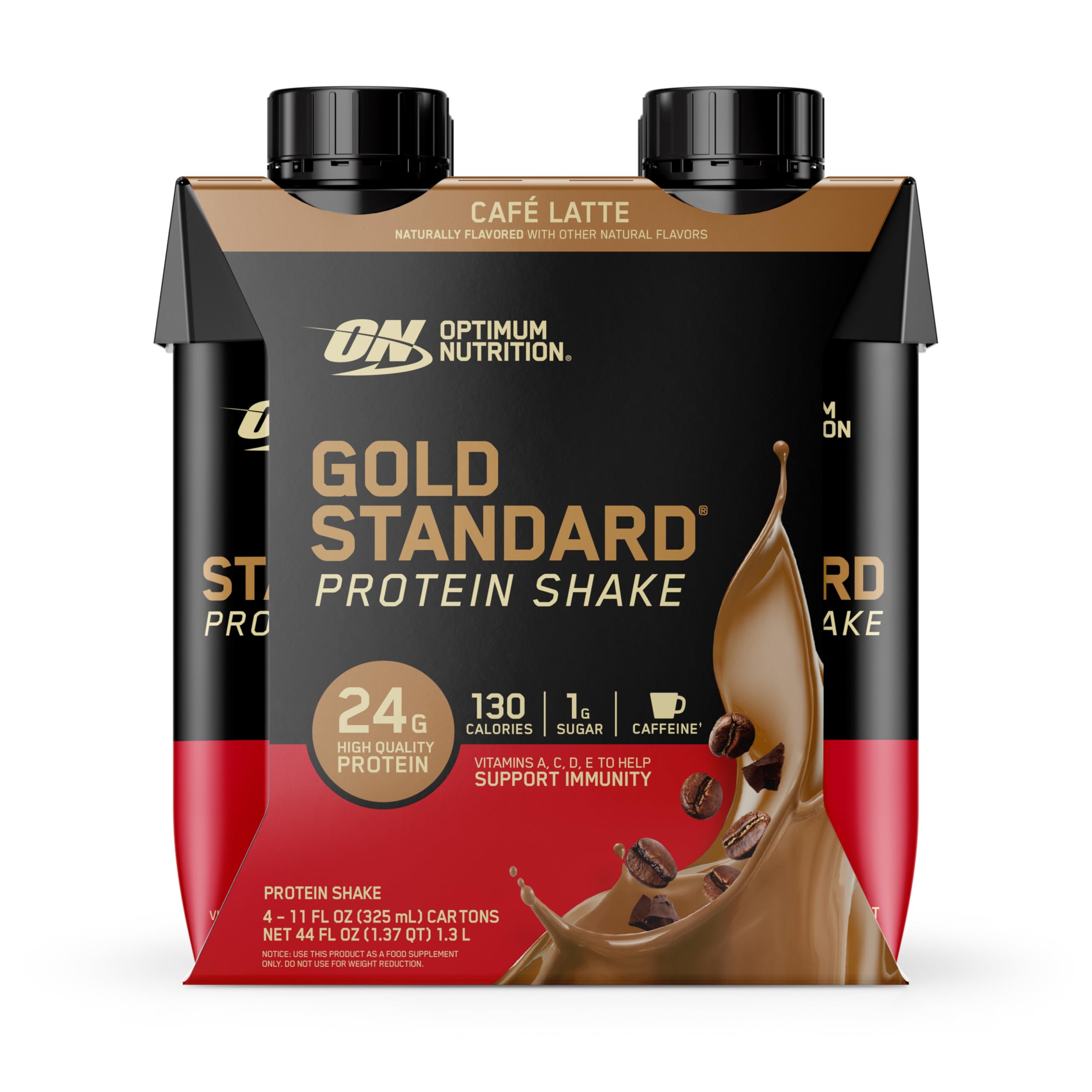 Optimum Nutrition Gold Standard Protein Shake, 24g Protein, Ready to Drink Protein Drinks, Chocolate, 11 Fl Oz, 12 Count (Pack of 1) (Packaging May Vary)