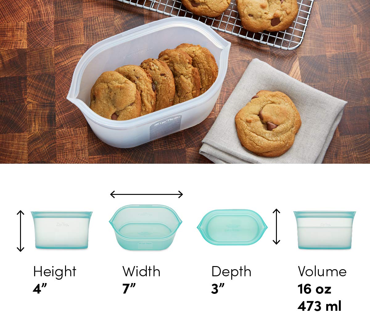 Zip Top Reusable Food Storage Containers Full Set of 8 Lavender – Platinum Silicone Cups, Dishes & Bags – Microwave, Dishwasher & Freezer Safe – Made in USA, BPA-Free