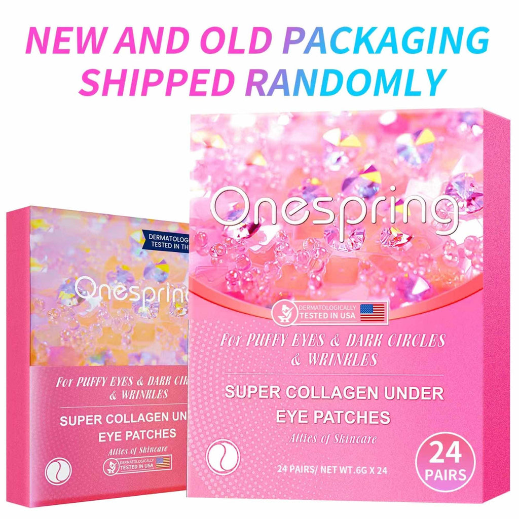 Onespring Eye Masks, Under Eye Patches for Puffiness, Retinol Collagen Eye Gel Pads, Reduce Wrinkles, Eye Bags & Dark circles - Face Mask Skincare, Anti Aging & Moisturizer, 24 Pairs