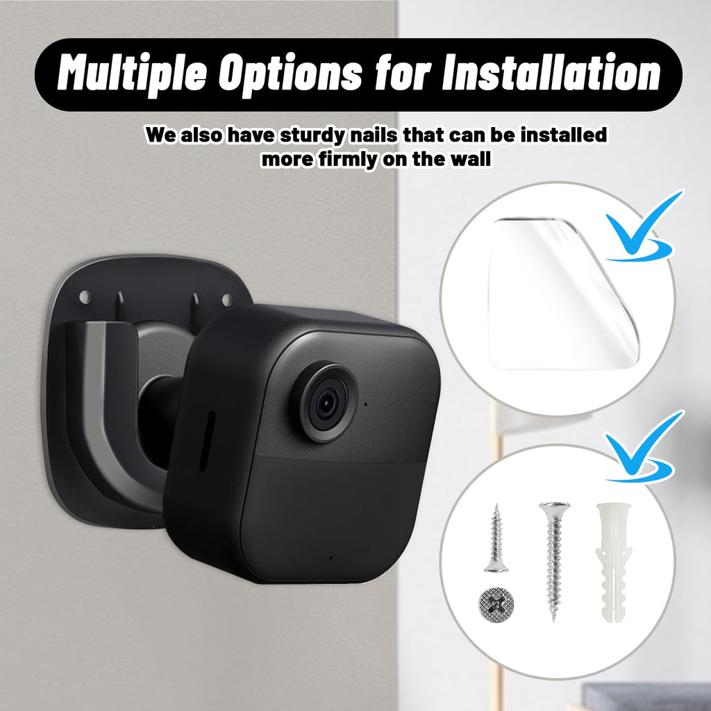 3 Pack Adhesive Wall Mount for Blink Mini/Blink Mini 2/ Blink Indoor/Blink Outdoor Cameras, No Drilling, No Screws, Easy Installation