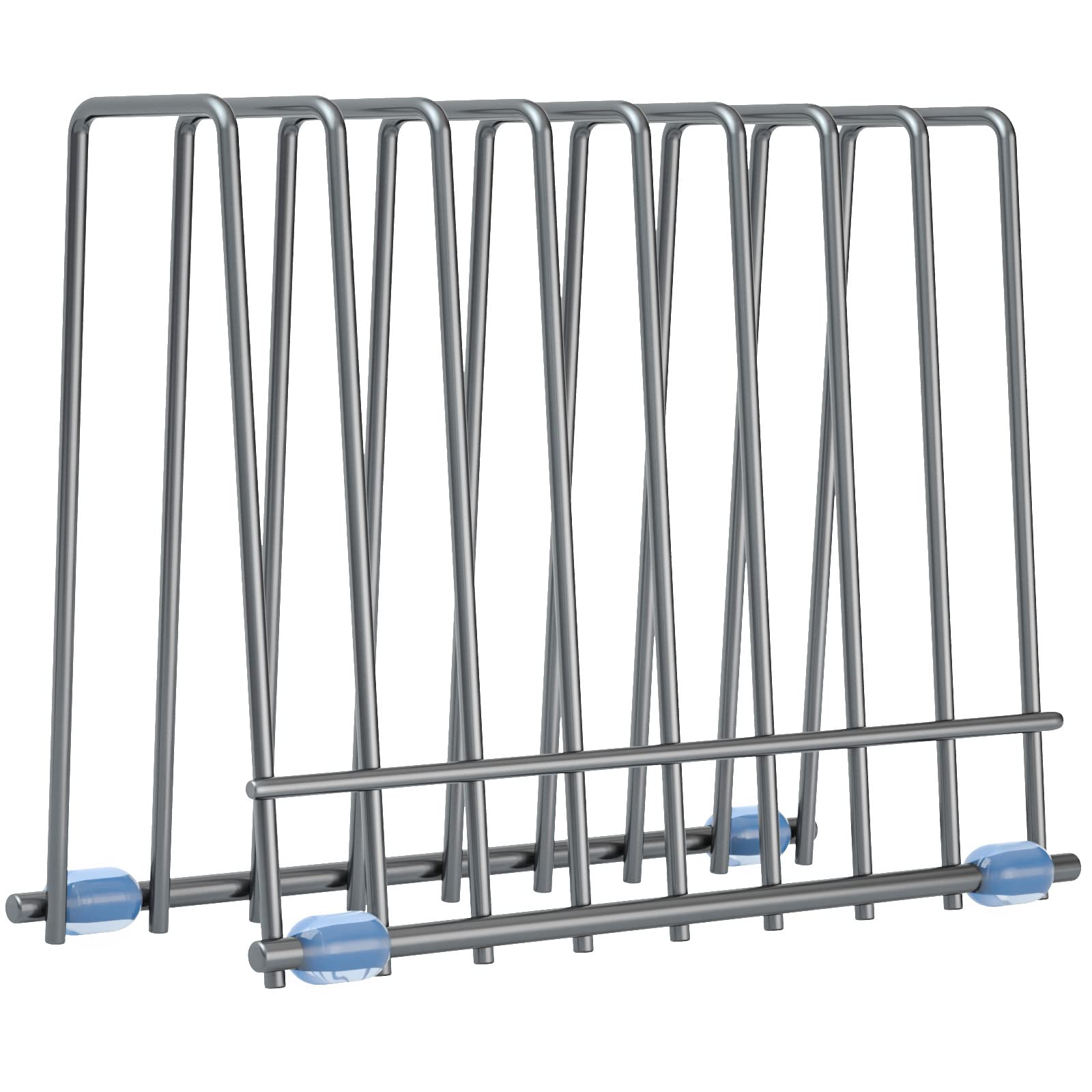 Reusable Storage Bags Rack, Drying Rack for Storage Bags, Stainless Stand for Reusable Freezer Containers & Vacuum Sealer Bags , File Organizer Desktop Storage, Kitchen Storage & Organization (Silver)
