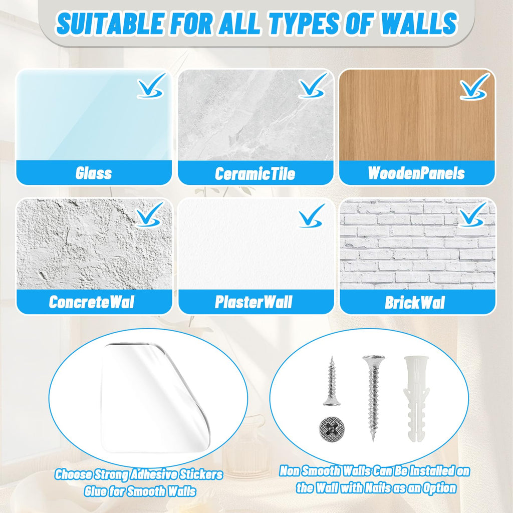 3 Pack Adhesive Wall Mount for Blink Mini/Blink Mini 2/ Blink Indoor/Blink Outdoor Cameras, No Drilling, No Screws, Easy Installation