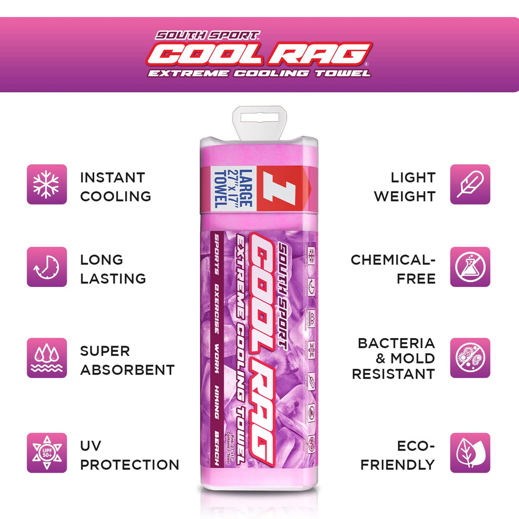 Cool Cool RAG Extreme Cooling Towel for Heat Relief - PVA Cooling Towel for Workout, Gym, Running and for Other Outdoor Sports - Cooling Rag for Neck - Cool Towel for Quick Cooling