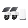 eufy Security 3K Dual Camera, SoloCam S340, Solar Security Cameras Wireless Outdoor, Cameras for Home Security, 360°Coverage, Pan & Tilt, No Blind Spots, No Monthly Fee, Built-in 8GB