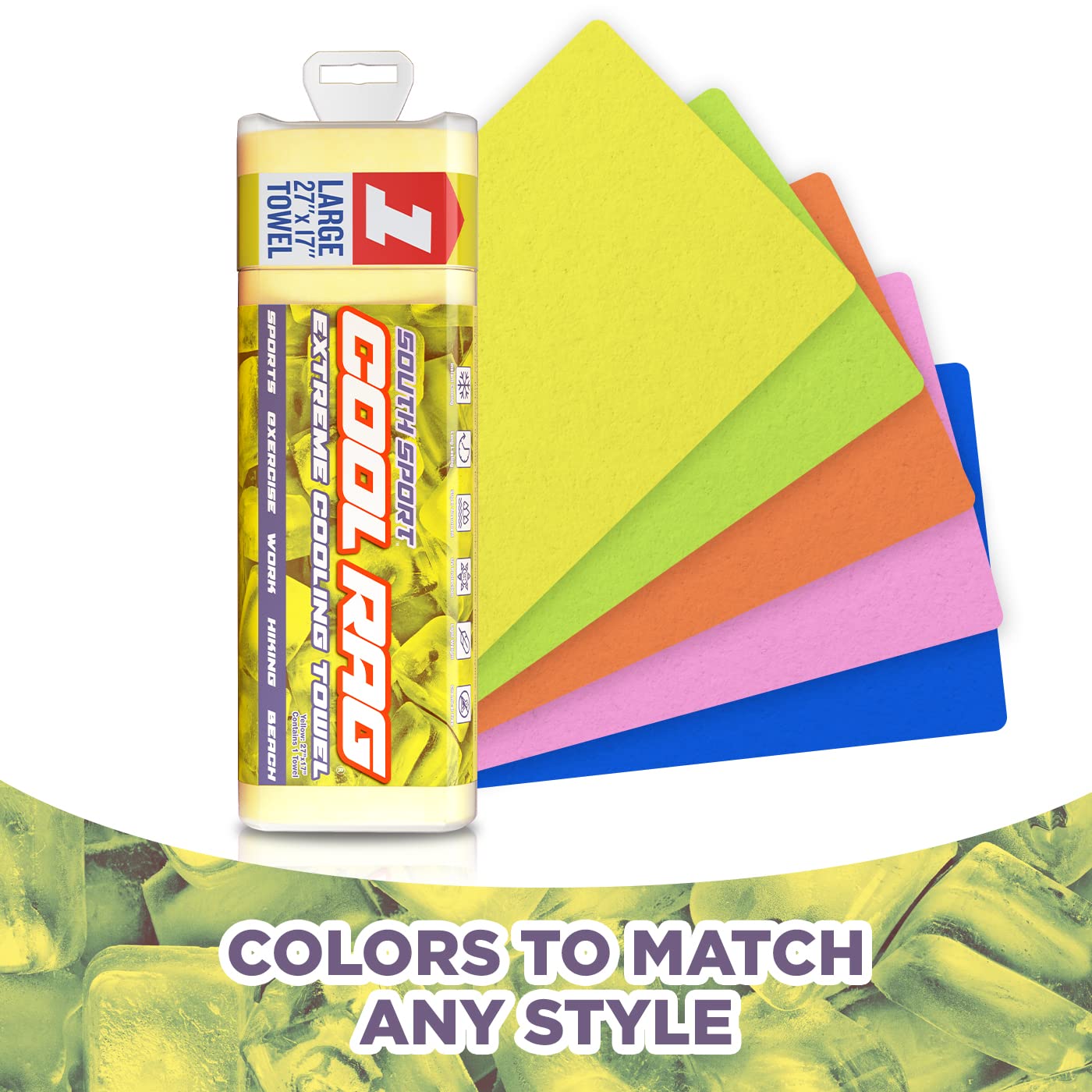 Cool Cool RAG Extreme Cooling Towel for Heat Relief - PVA Cooling Towel for Workout, Gym, Running and for Other Outdoor Sports - Cooling Rag for Neck - Cool Towel for Quick Cooling